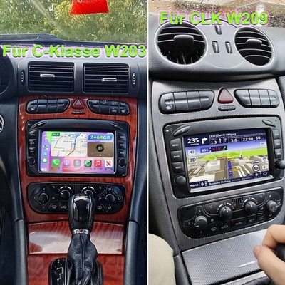 Für Mercedes C/CLK/G Klasse W203 W209 Vito Autoradio Apple Carplay GPS Android15