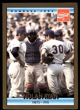 Nolan Ryan 1992 Donruss Coca-Cola Nolan Ryan #4 New York Mets FREE SHIPPING