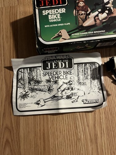 Vintage 1983 Kenner Star Wars Return of The Jedi Speeder Bike Vehicle Incomplete - Picture 2 of 9