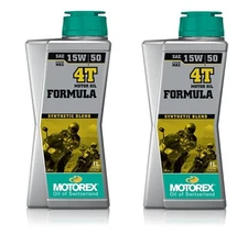 2 Bottles Motorex 15W-50 Formula Semi Blend Synthetic 4T Engine Oil Motorcycle