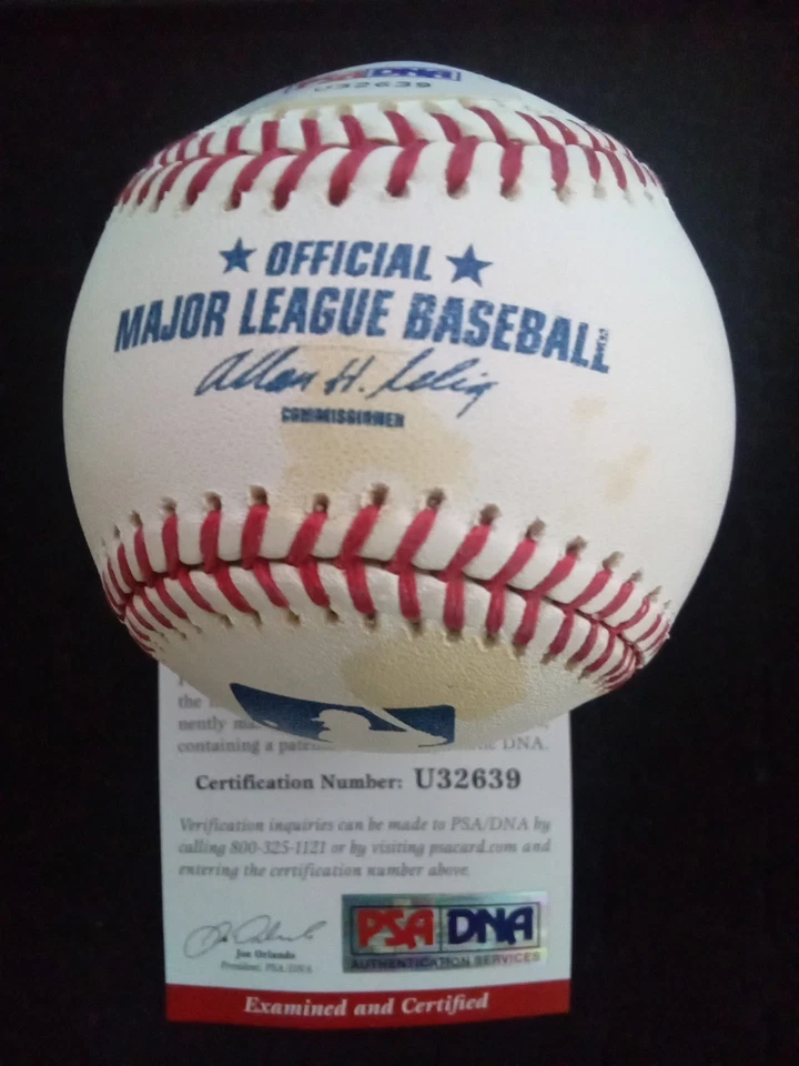 BOBBY CROSBY Autograph Baseball MLB Ball PSA COA OAKLAND ATHLETICS PIRATES — 第 3/4 张图片