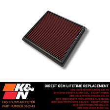 K&N High Flow Lifetime Air Filter for 18-24 C...