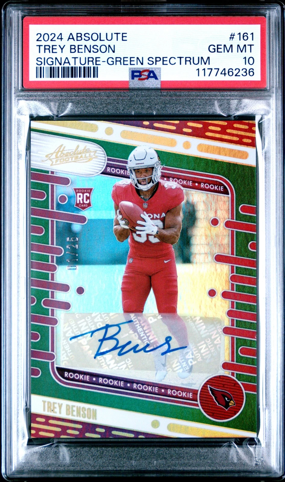 Trey Benson Panini Absolute #161 Signature-Spectrum
