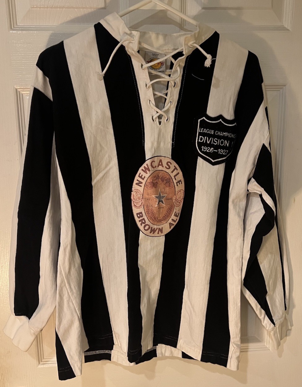 TOFFS Newcastle Brown Ale 80 year celebration retro football shirt long sleeve