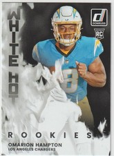 2025 DONRUSS FOOTBALL OMARION HAMPTON RB CHARGERS ROOKIE WHITE HOT! SP HOT!