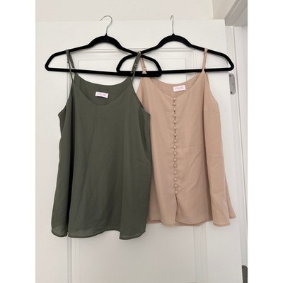 2 Pink Lily Tanks