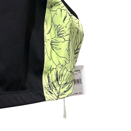 Free People Movement Fired Up Bra High Neck Sports Black Neon Green Size Large - Picture 4 of 8