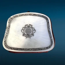 Antique Georgian MOP & Silver Coin Purse -very Jane Austin