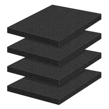 4 PCS Polyurethane Foam Sheets 12" L x 12" W x 1" T Packing Foam Inserts Cutt...