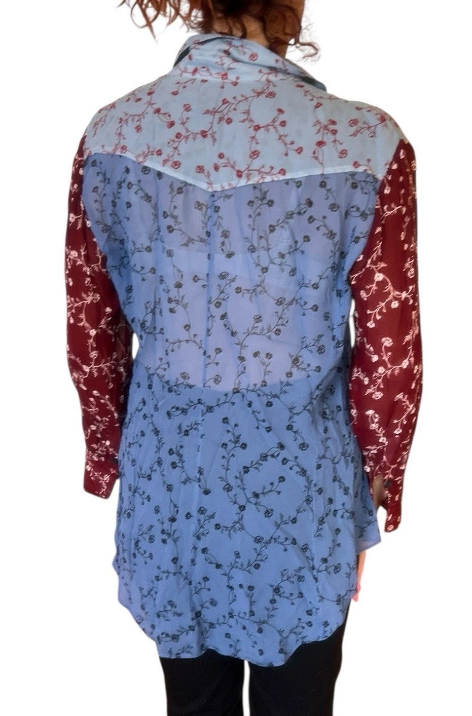 Rag & Bone Wyatt Patchwork Button Up Floral Blous… - image 8