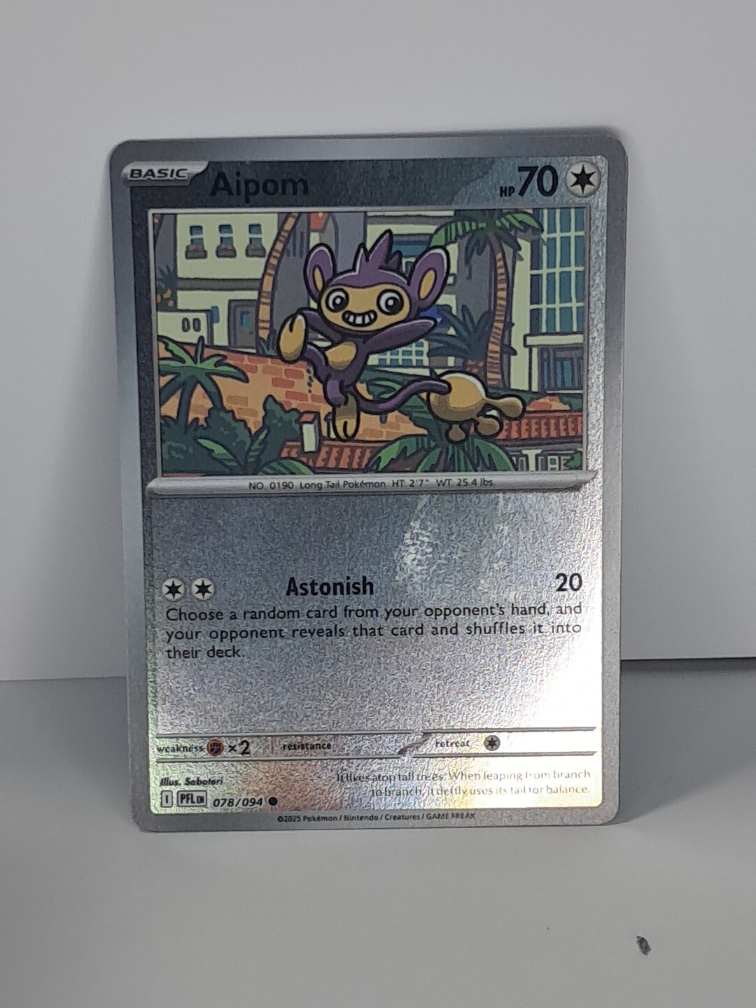 Aipom 078/094 Reverse Holo Common Phantasmal Flames - Pokemon TCG - Near Mint NM