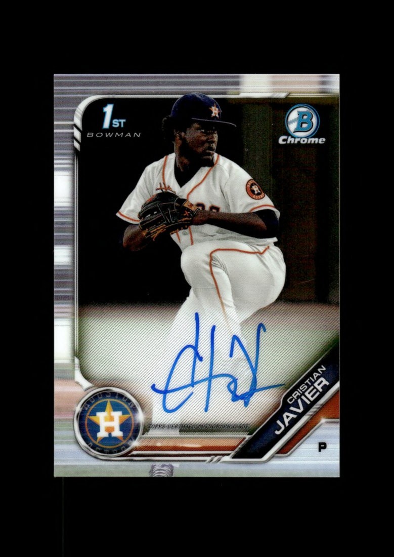 2019 Bowman Chrome: #CPA-CJ Cristian Javier 1st Auto RC NM-MT OR BETTER