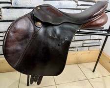 17” Medium/Changeable Gullet Bates Caprilli Jump Saddle - Brown