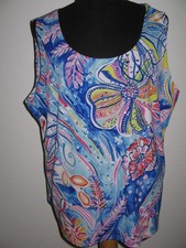 MODISCHES STRETCH- SHIRT- TOP- mit STRASS- BUNT- ÄRMELLOS- AGASY- GR. XXL