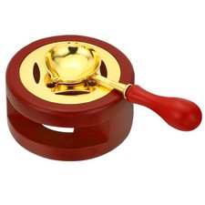 Wax Seal Warmer with Melting Spoon for Sealing Stamp Envelope Red
