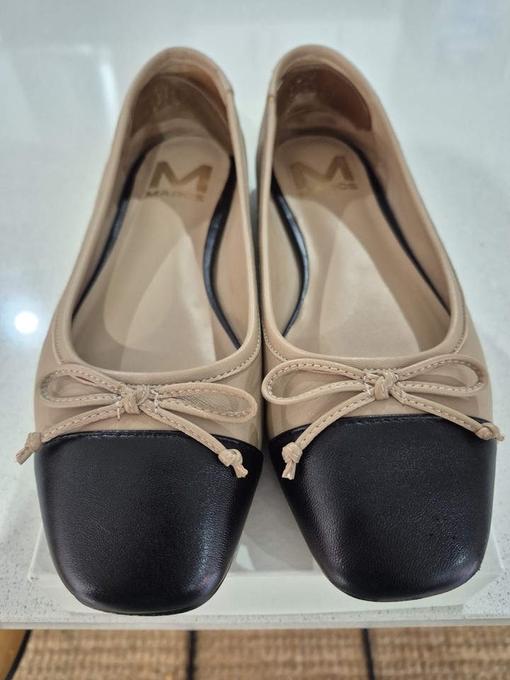 Marcs Womens Size 37 Trella Leather Ballet Flats.
