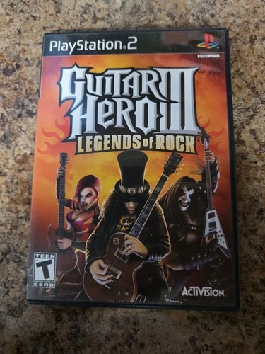 Guitar Hero III:Legends of Rock (Sony PlayStation 2, 2007) PS2 Complete W/Manual