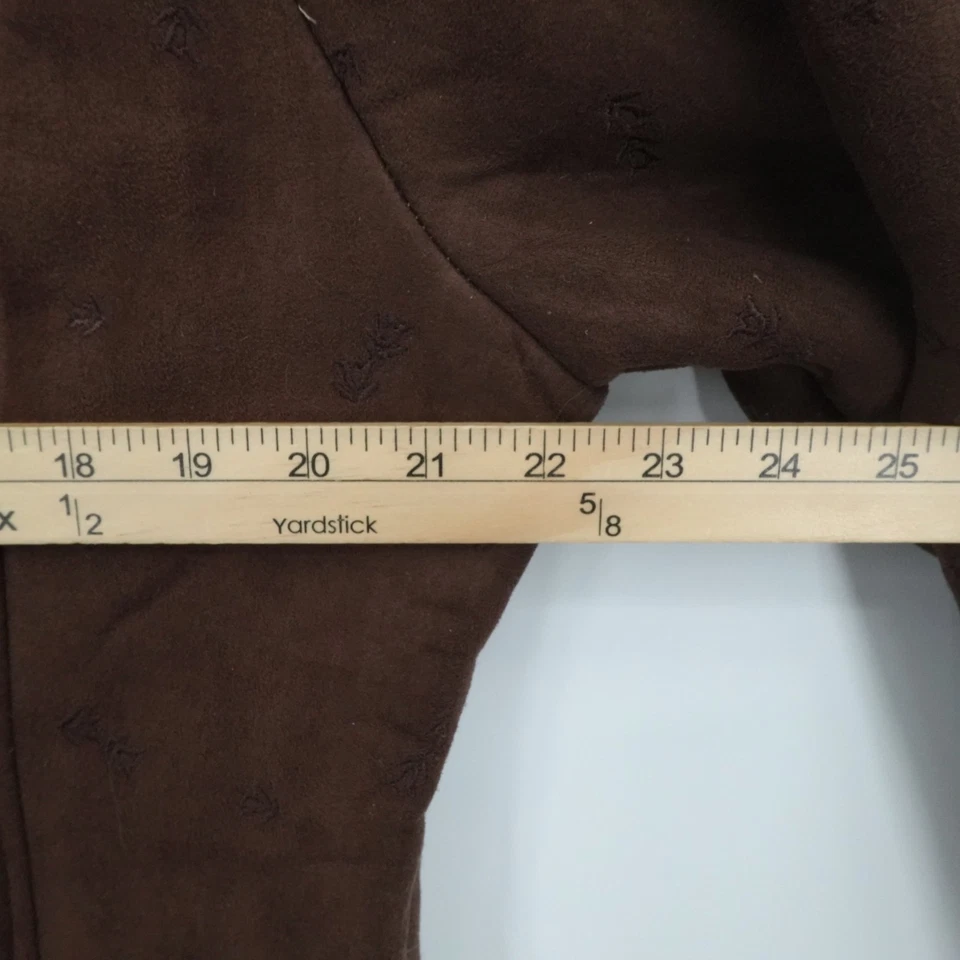 Chaqueta sobre el nivel del mar 10000 pies para mujer grande marrón Sherpa bordada Gorpcore Foto 4 de 4