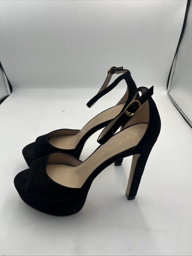 Stuart Weitzman Disco Platform Sandals Black 7.5 US / 38 EU MSRP $495 - Afbeelding 2 van 6