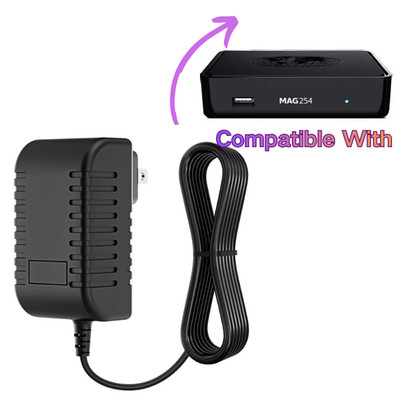 US AC DC Power Charger Adapter for Infomir SET-TOP BOX MAG254 MAG250 MAG254w1