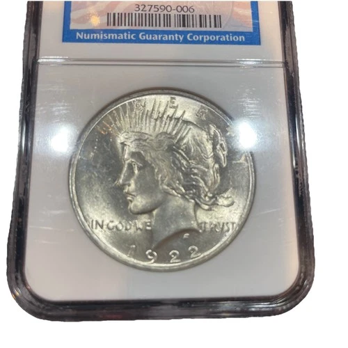 1922 Peace Silver dollar NGC Certified Brilliant Uncirculated