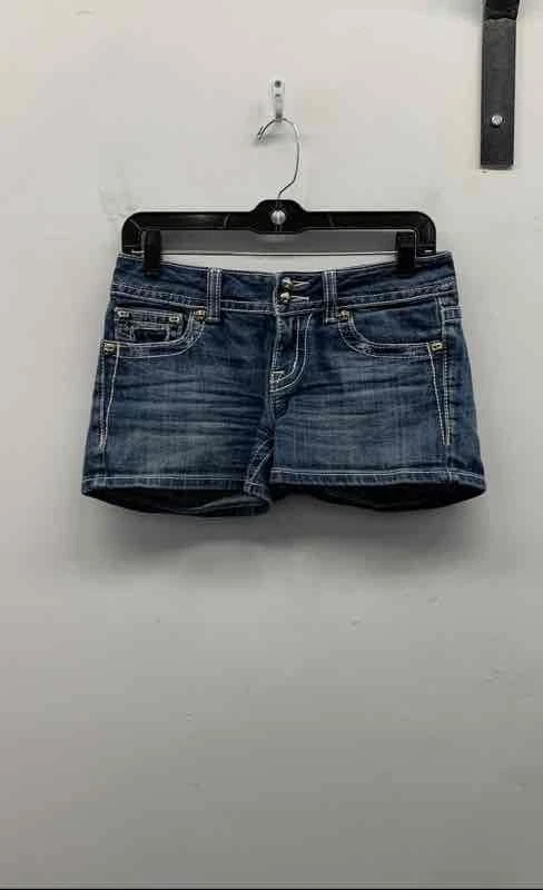 Short Denim Miss Me Femme – Taille 26, Longueur 6", Mi-montant, Patchwork – Neuf Avec étiquettes (NWT)