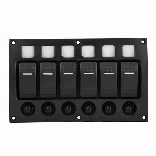 Gorący 6P 12/24V Łódź RV Yacht Up/Off Przełącznik Panel i wyświetlacz światła LED - Zdjęcie 16 z 16