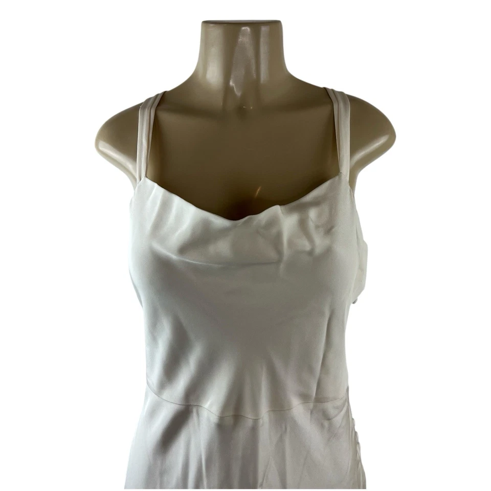 Vestido Tricotino Seda J Crew Robin Talla 14 Marfil Vestido de Boda Capucha Botones Nuevo con Etiquetas Foto 2 de 4