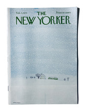 The New Yorker Magazine February 3, 1973 Snowy Farmhouse Cover R. Davidson VG