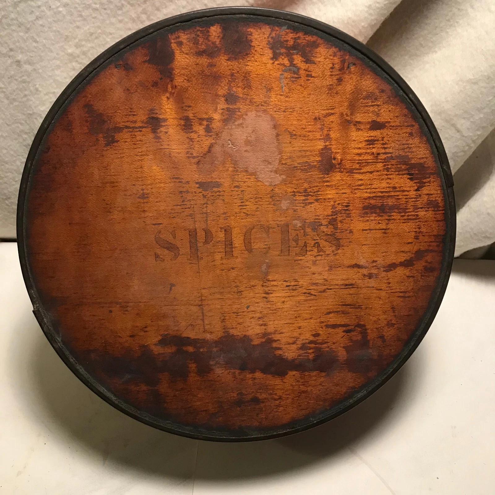 Rare Antique 1858 Patent Packing Co N.Y. Wood Spice Container Set