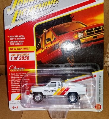 Johnny Lightning 1985 Toyota SR5 Pickup White With Racing Livery 4x4 Off Road