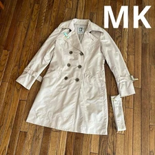 MK MICHEL KLEIN Trench Coat Spring Women’s Size M Near Unused Brown