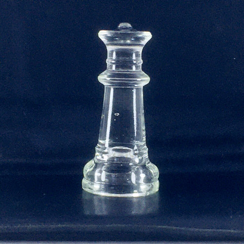 Vintage Glass Chess Replacement Piece Clear Queen Only 1 Count 2.5" Tall - Picture 4 of 6