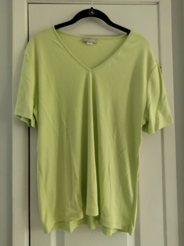 Nordstrom Damen L weiches T-Shirt Style Oberteil Kurzarm V-Ausschnitt  - Bild 1 von 6