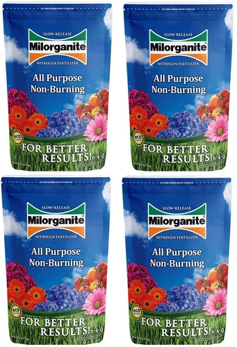 Milorganite 5 Lb All-Purpose Slow-Release Nitrogen Fertilizer 6-4-0 - Pack of 4