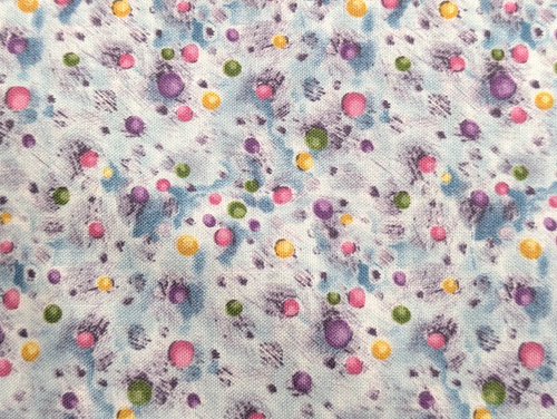 Blank Textile Abstract Blues/Purples/Green Splatters #4053 1.75yd Cotton Fabric - Picture 2 of 3