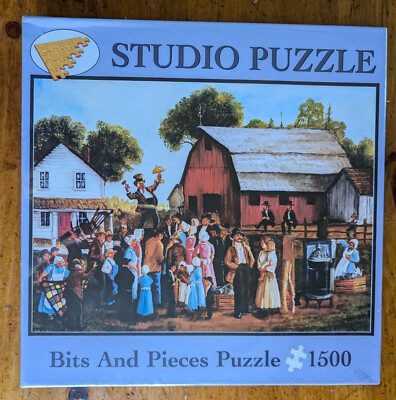 Bits and Pieces 1500 piece puzzle.  ''Farm Auction'' by Joseph Holodook