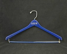 Bill Blass For PBM Wood Hanger Vintage Wood Clothing Blue Wishbone Batts Vintage