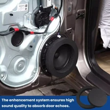 4 PCS 6.5" Car Speaker Foam Rings Sound Enhancer Self-Adhesive Baffles