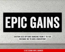 Motivational Fitness Banner - Epic Gains Home Gym Wall Art