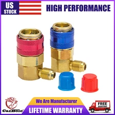 R134a A/C Manifold Gauge Conversion Kit High Low Angle Quick Adapter ACME Car AC