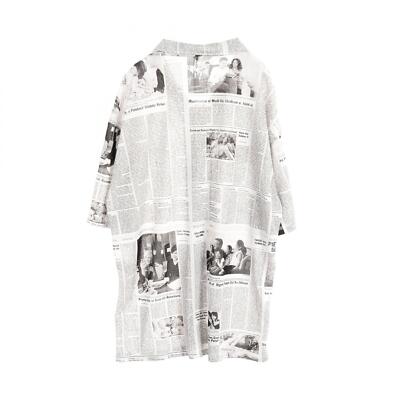 BALENCIAGA Shirt tops 647651 polyester News paper White BALENCIAGA Shirt tops 647651 polyester News paper White