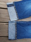 Serfontaine Cropped Jeans Size 30 "LOVE", Slightly Distressed, Mint  — photo 6