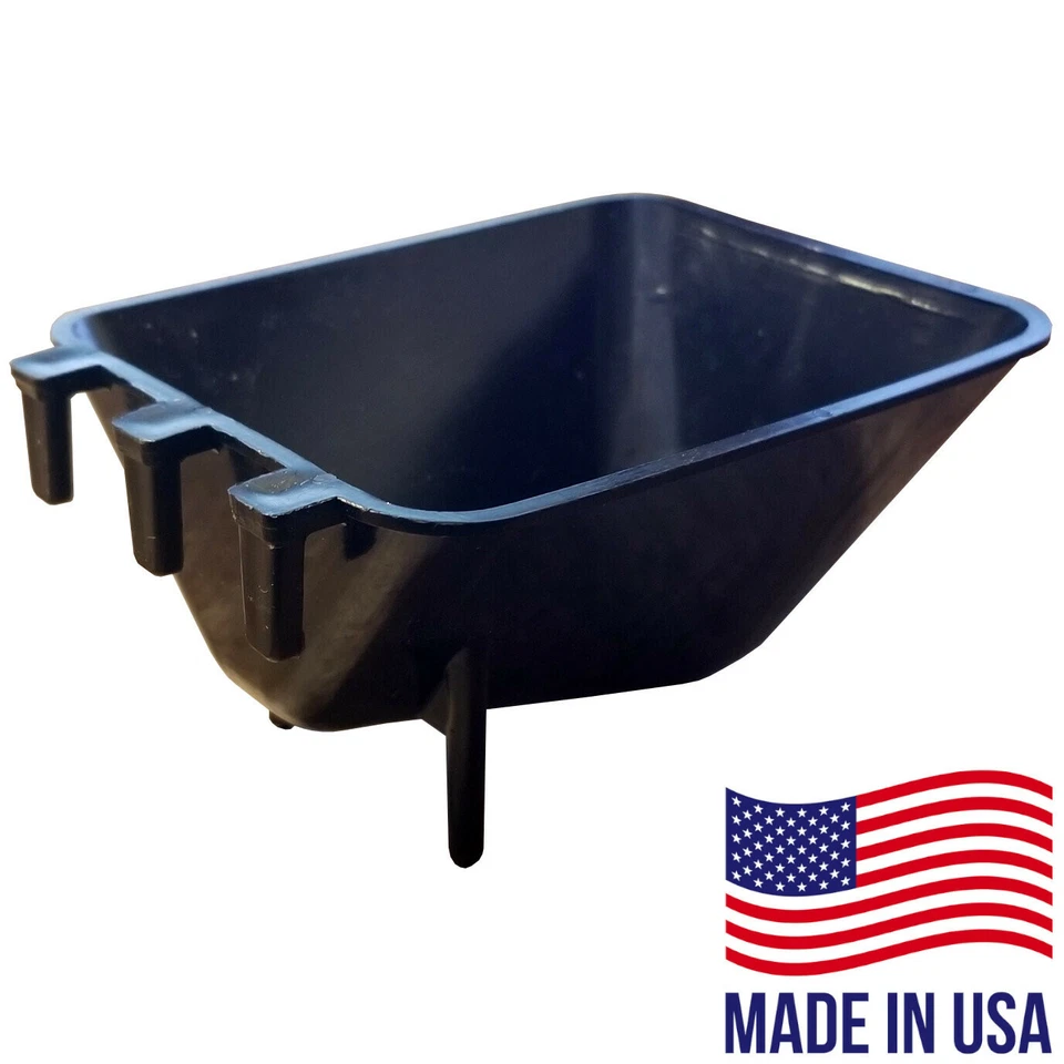 NO BREAK Pinnon Hatch Farms 6 Pack Black 1/2 Pint Surefeed Hanging Feed & Water Cage Cups
