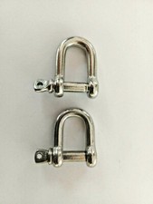 D SHACKLE SHORT 6MM SECTION STAINLESS STEEL 2 PIECES PRICE DROP 