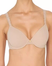 NATORI 732080 Pure Luxe T-Shirt Smooth Contour Bra Nude New Size 34G