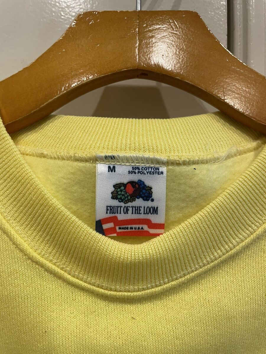 VTG New Old Stock 90s Fruit of the Loom Sweatshirt Yellow VTG New Old Stock 90s Fruit of the Loom Sweatshirt Yellow