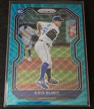 2021 Panini Prizm Prizms Carolina Blue #198 Kris Bubic RC Royals Tier II