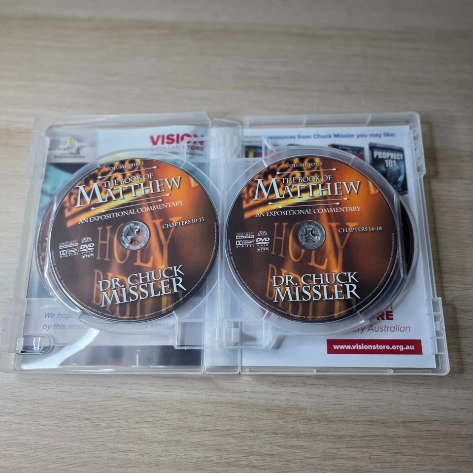 Dr Chuck Missler The Book of MATTHEW An Expositional Commentary Bible 8 DVD set - Image 4 of 4