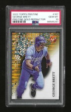 2022 Topps Pristine George Brett Royals #167 Gold Refractor Rare 48/50 PSA 10